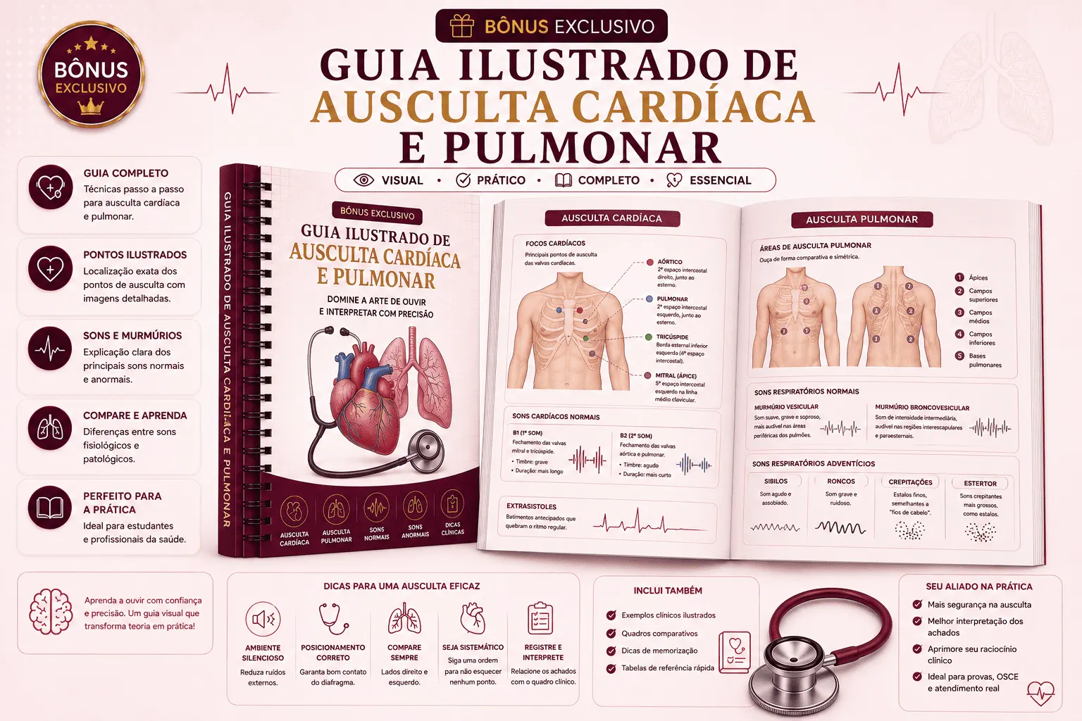 Guia Ilustrado de Ausculta Cardíaca e Pulmonar